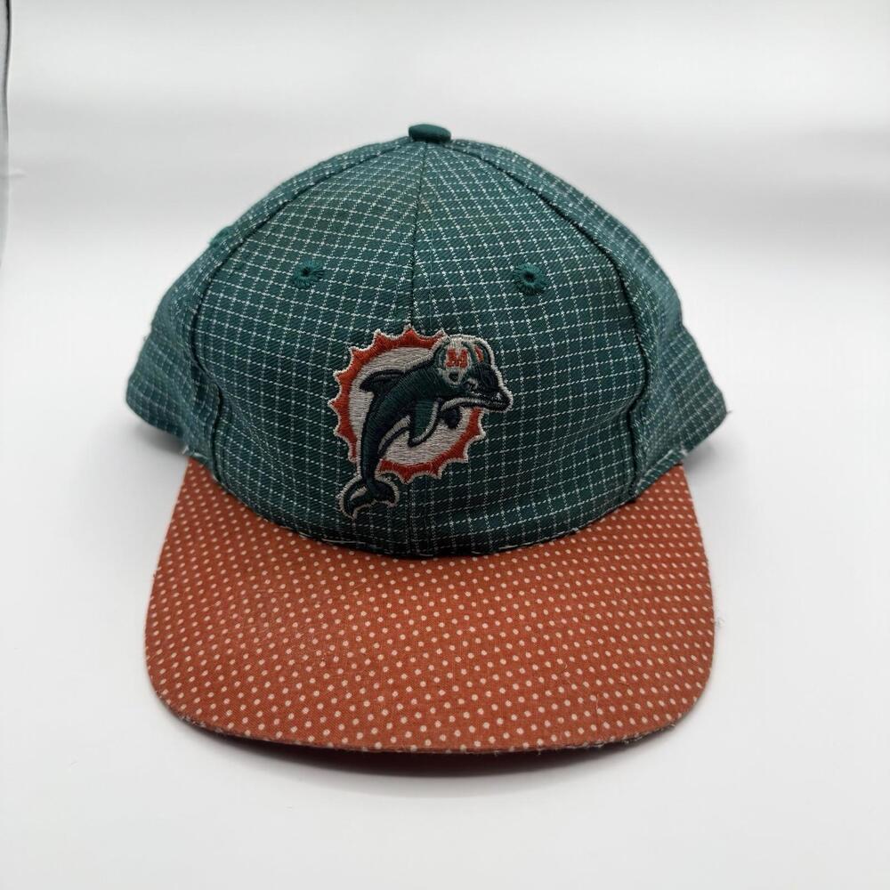 Vintage Miami Dolphins Logo 7 SnapBack Hat Cap NFL 90s Plaid Striped Plain Logo